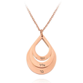 Teardrop necklace with personalized engraving