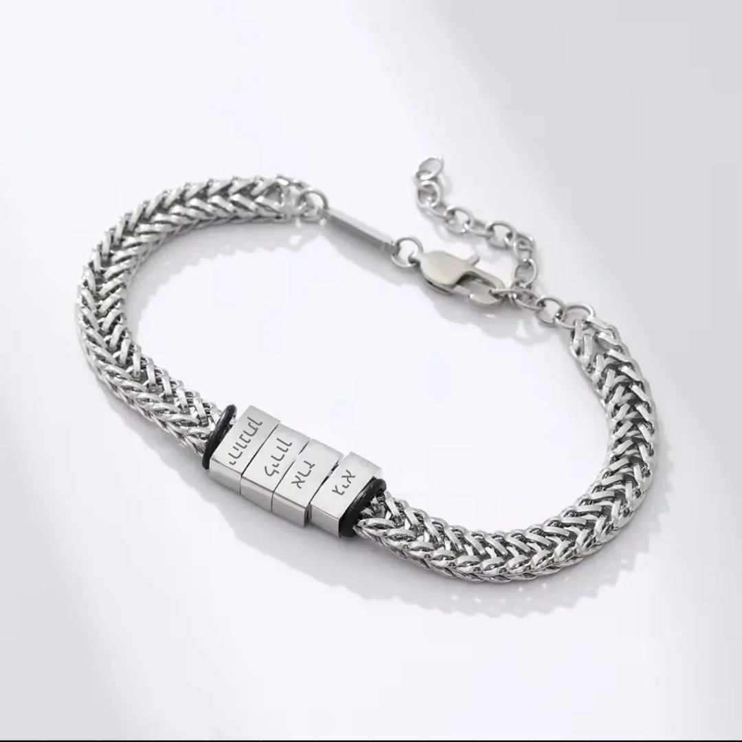 Daniel rectangular engraved bracelet for men