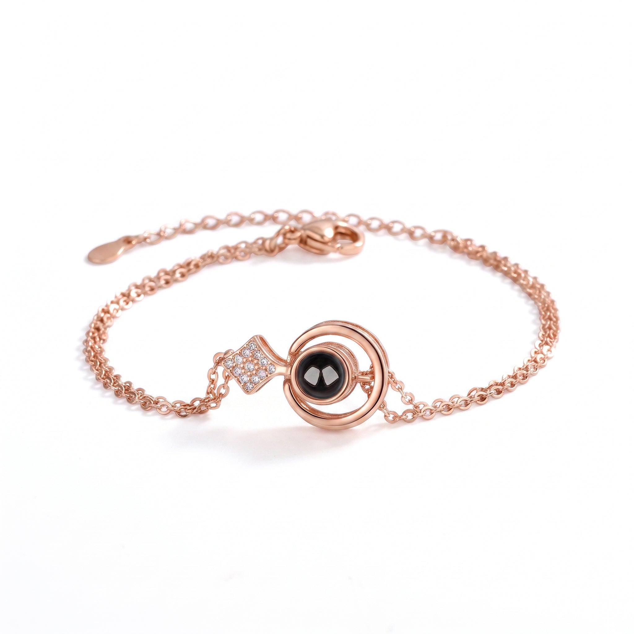 Noir Bracelet With Custom Photo Pearl