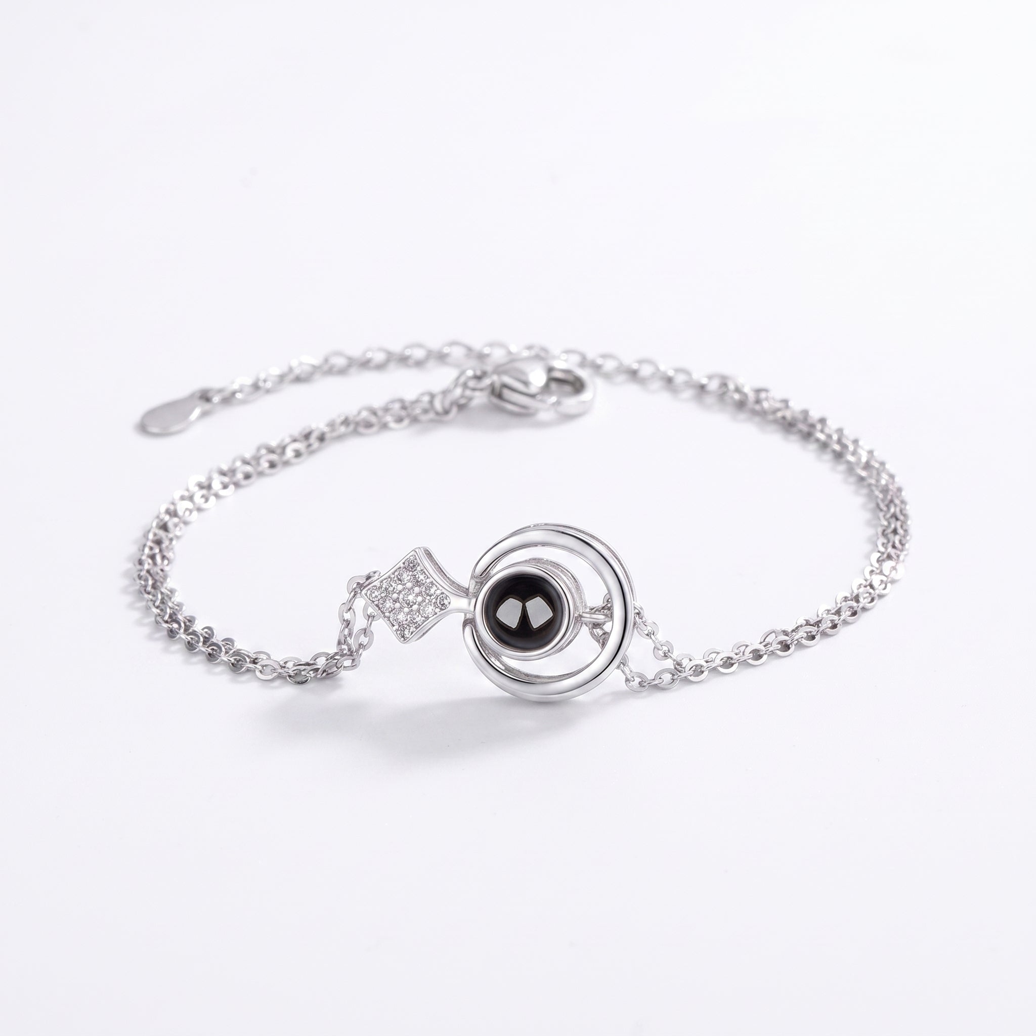Noir Bracelet With Custom Photo Pearl