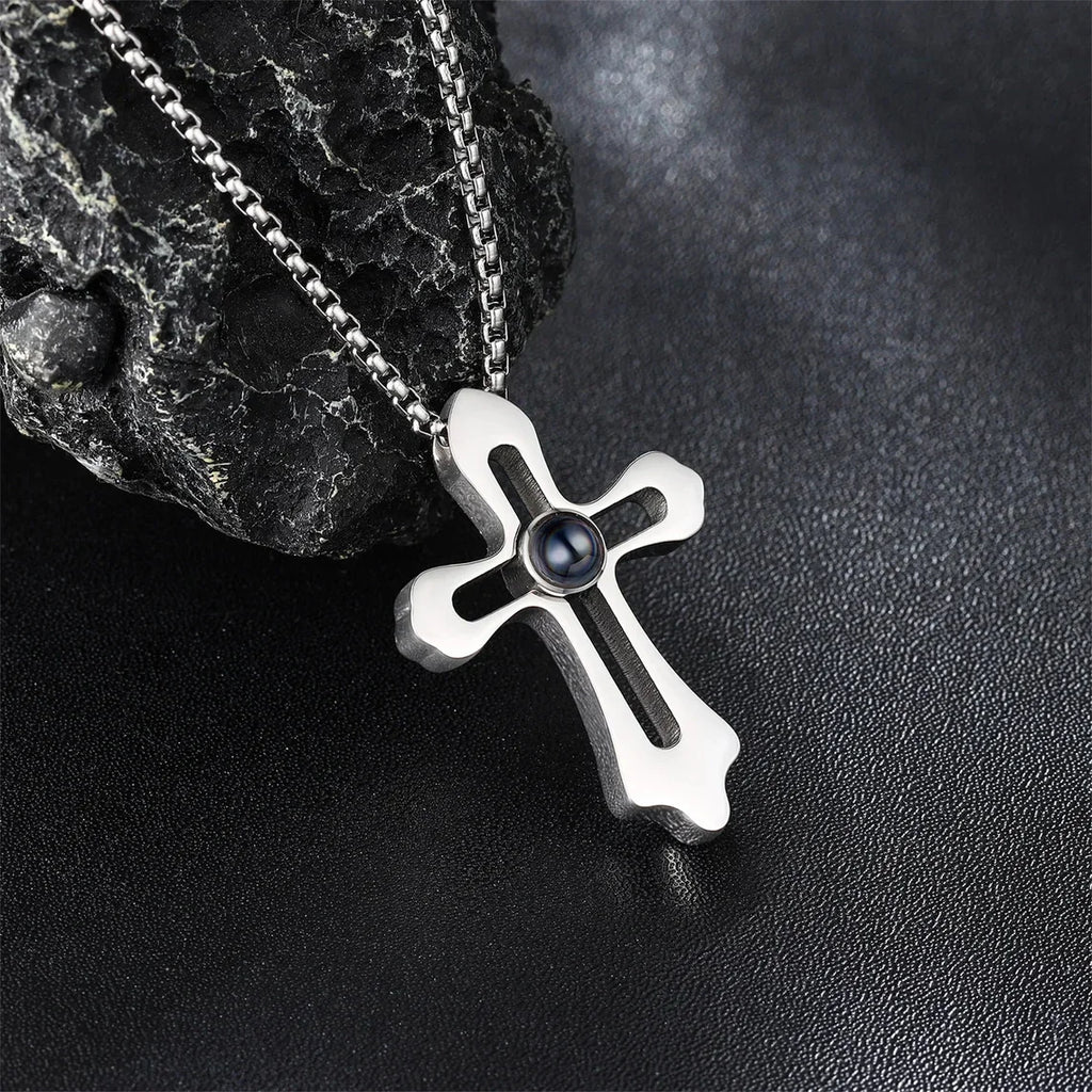 Holy Cross Custom Photo Necklace