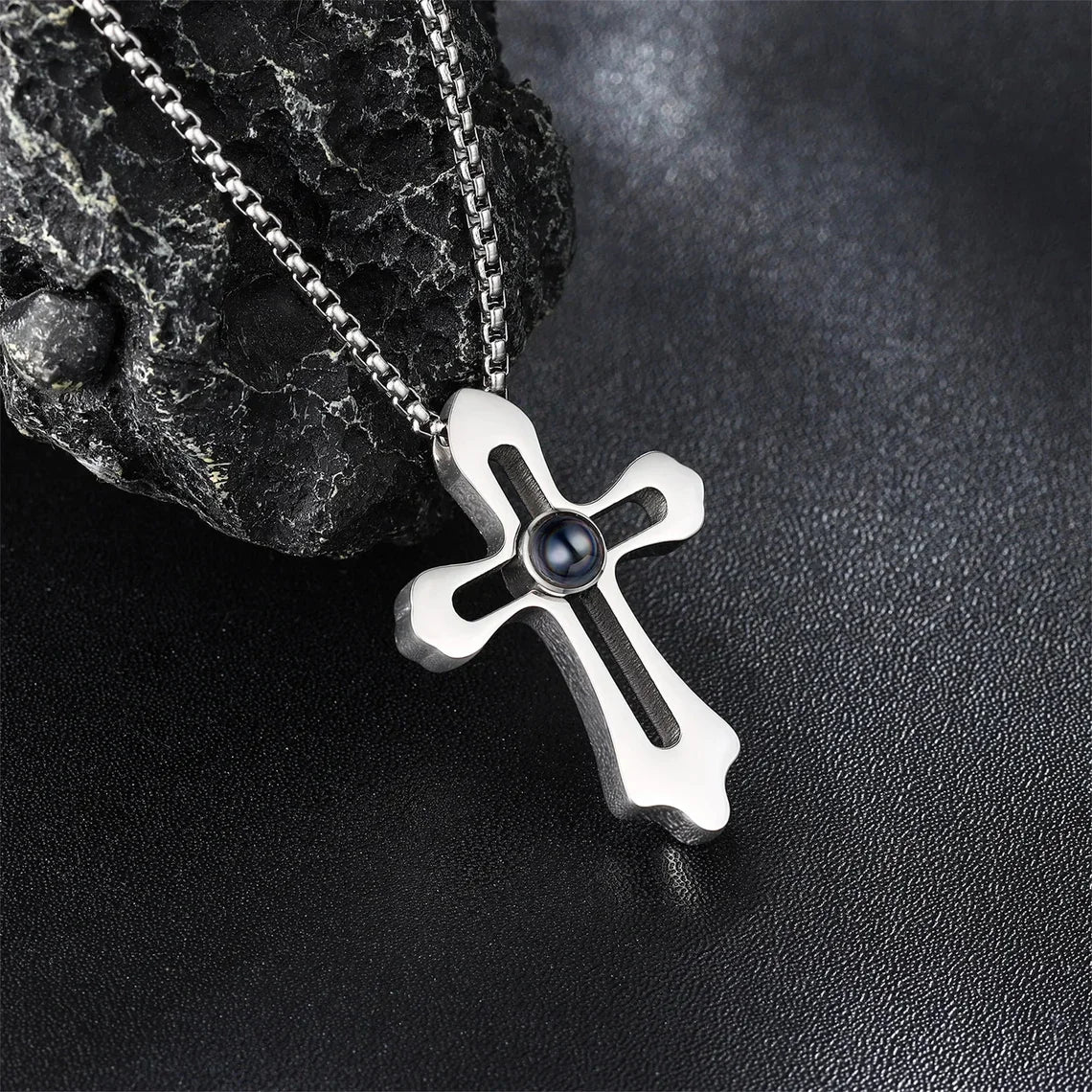 Holy Cross Custom Photo Necklace