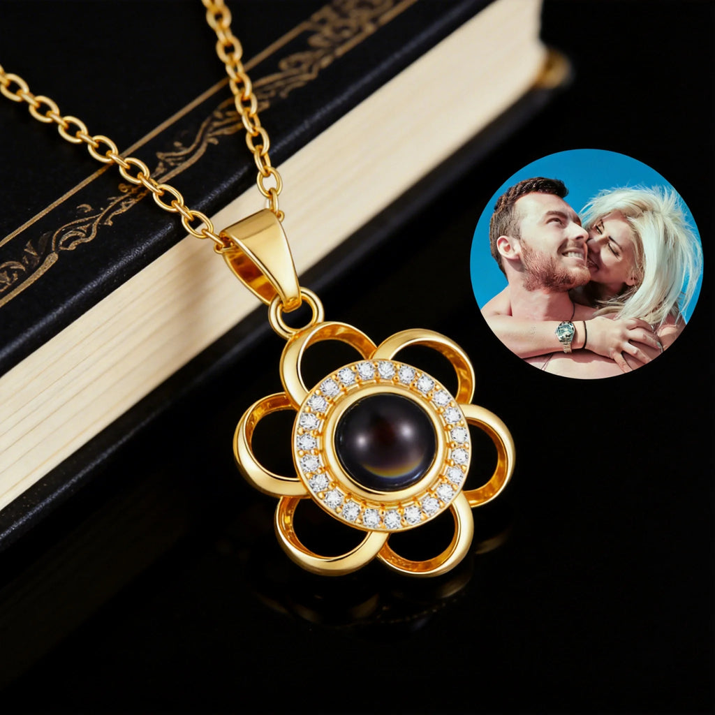 Sun Custom Photo Necklace