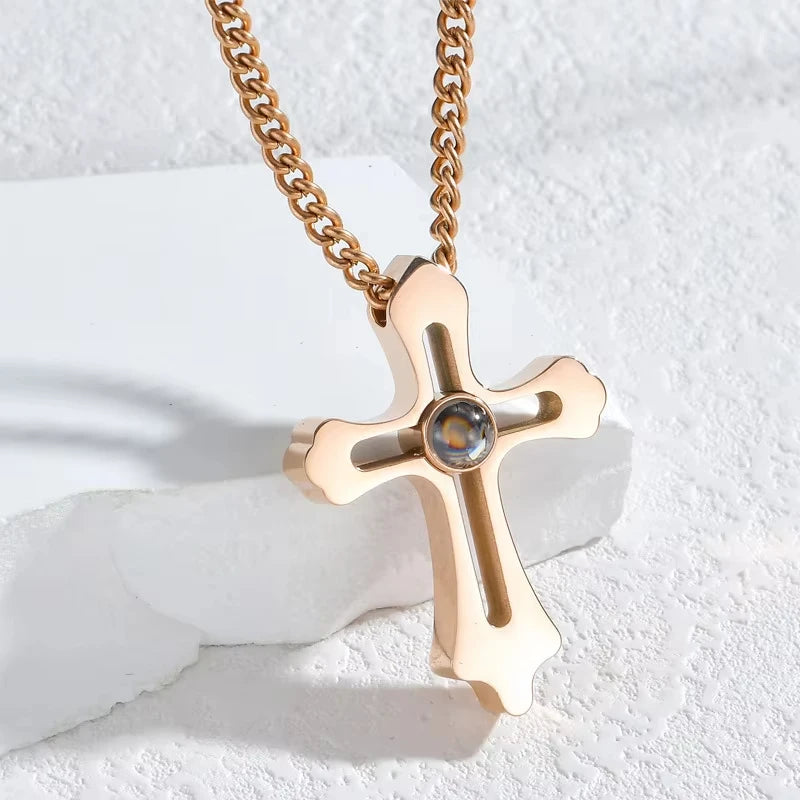 Holy Cross Custom Photo Necklace
