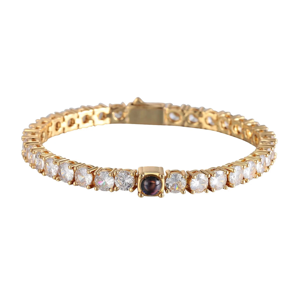 Leon Custom Photo Tennis Bracelet  Unisex