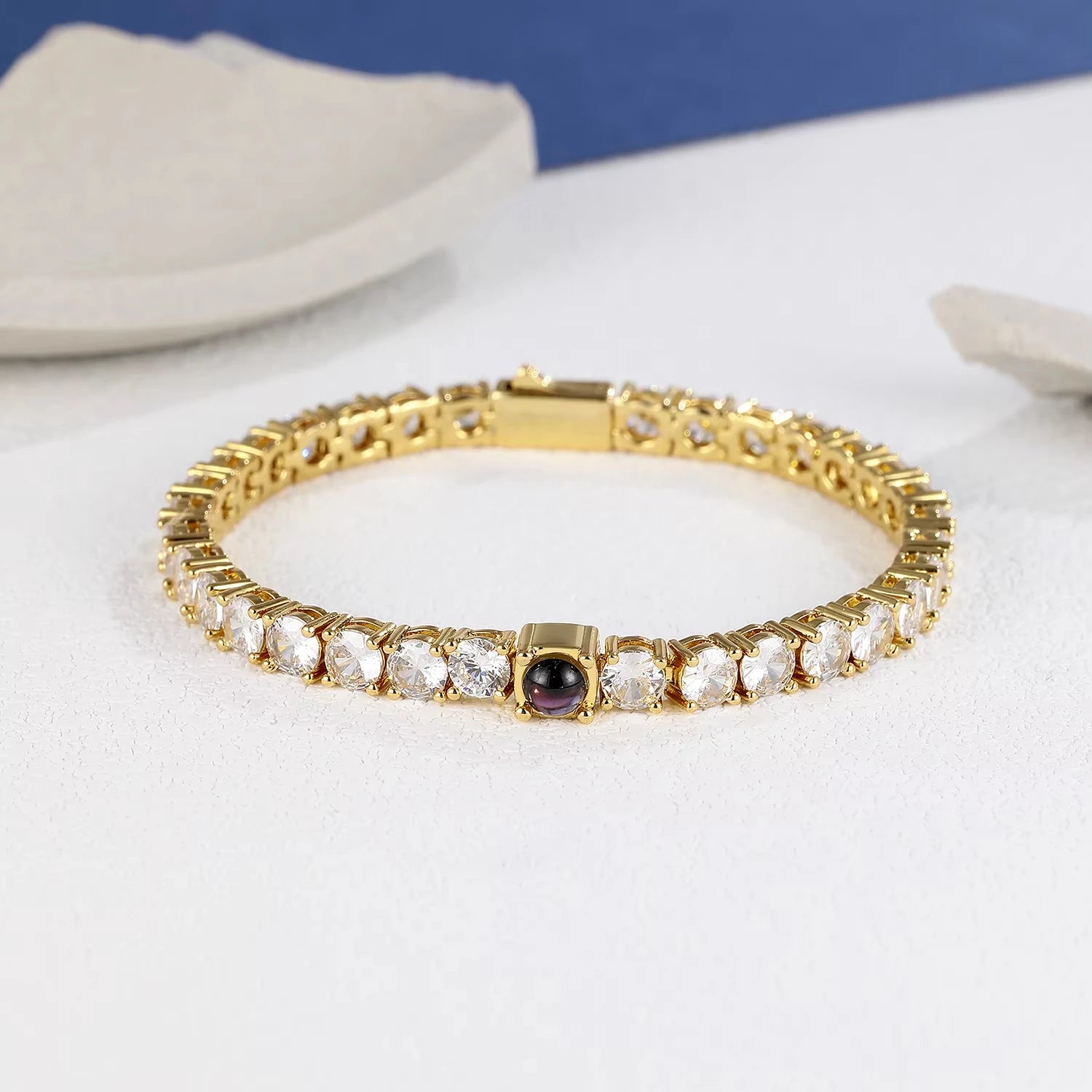 Leon Custom Photo Tennis Bracelet  Unisex