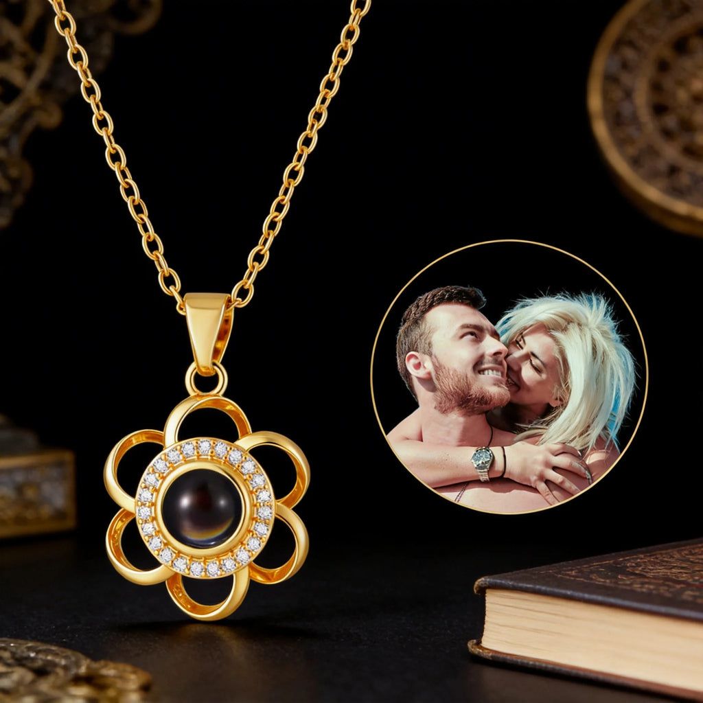 Sun Custom Photo Necklace