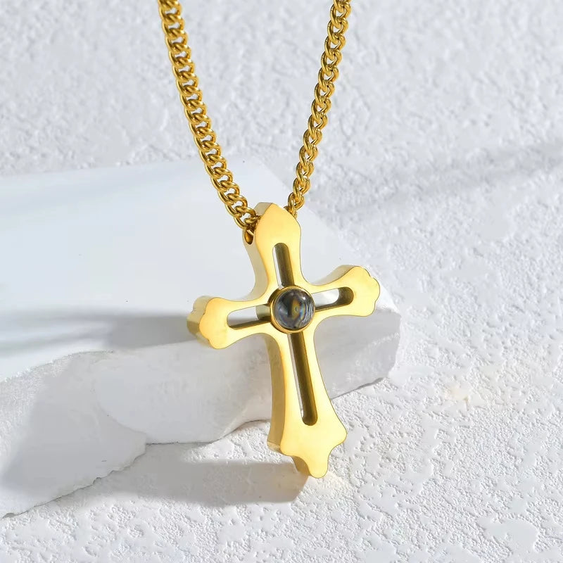 Holy Cross Custom Photo Necklace