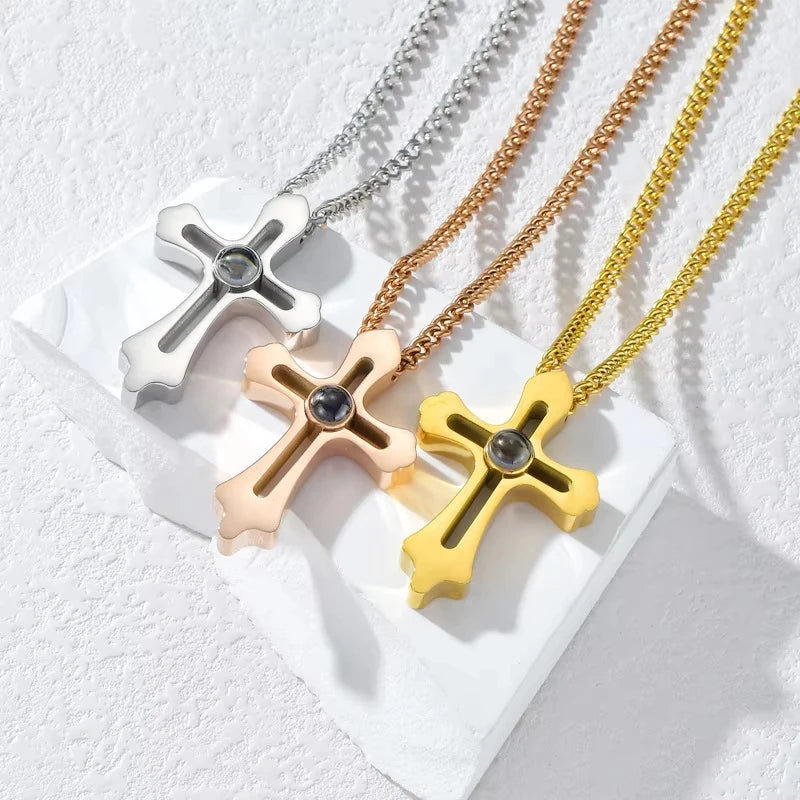 Holy Cross Custom Photo Necklace