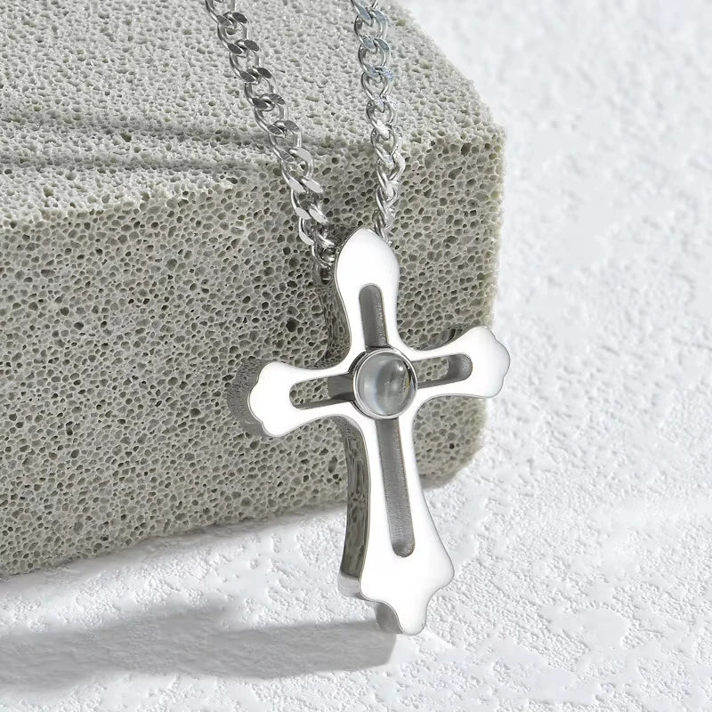 Holy Cross Custom Photo Necklace