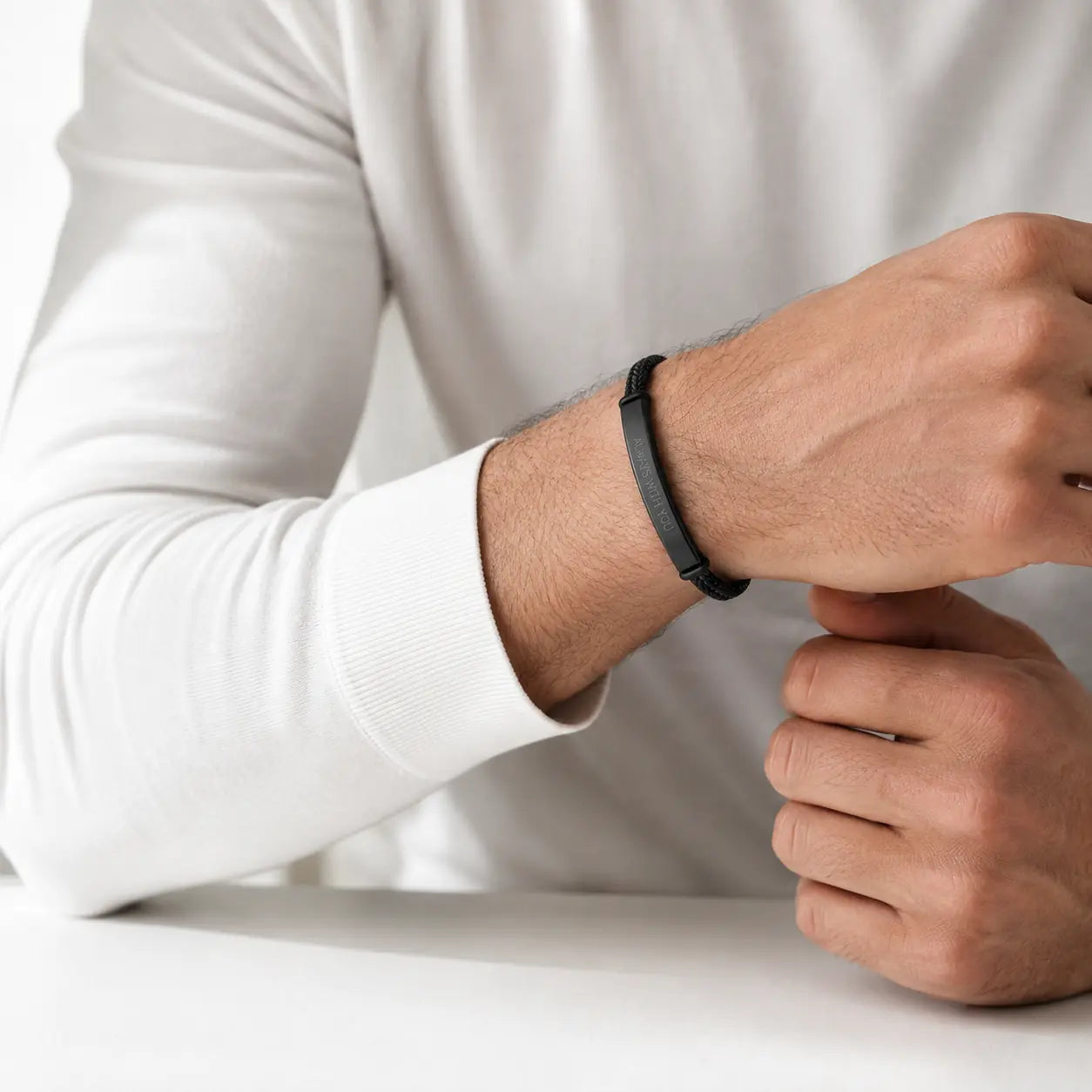 Engraved Tiles Bracelet for Men