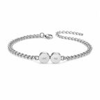 Zohare Custom Engraved Men Bracelet Silver