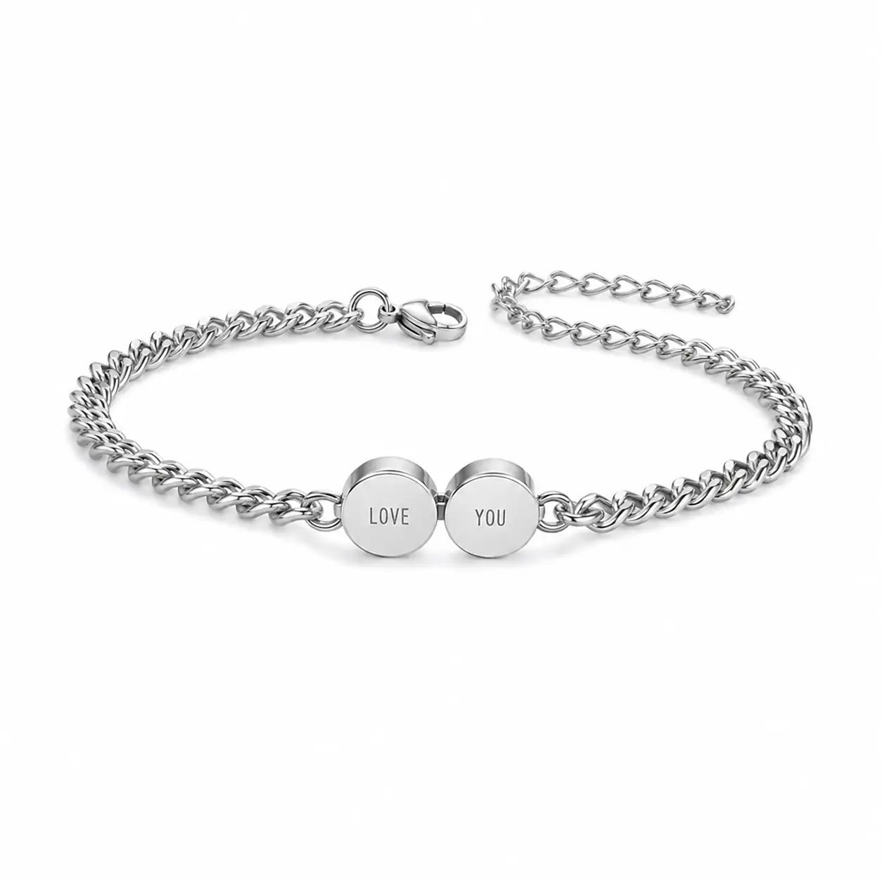 Zohare Custom Engraved Men Bracelet Silver