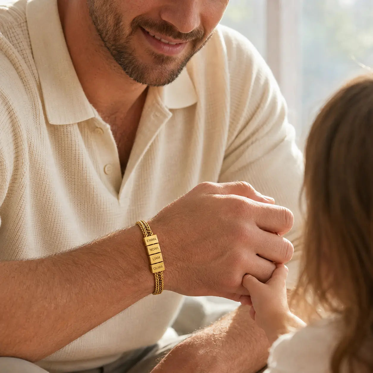Daniel rectangular engraved bracelet for men