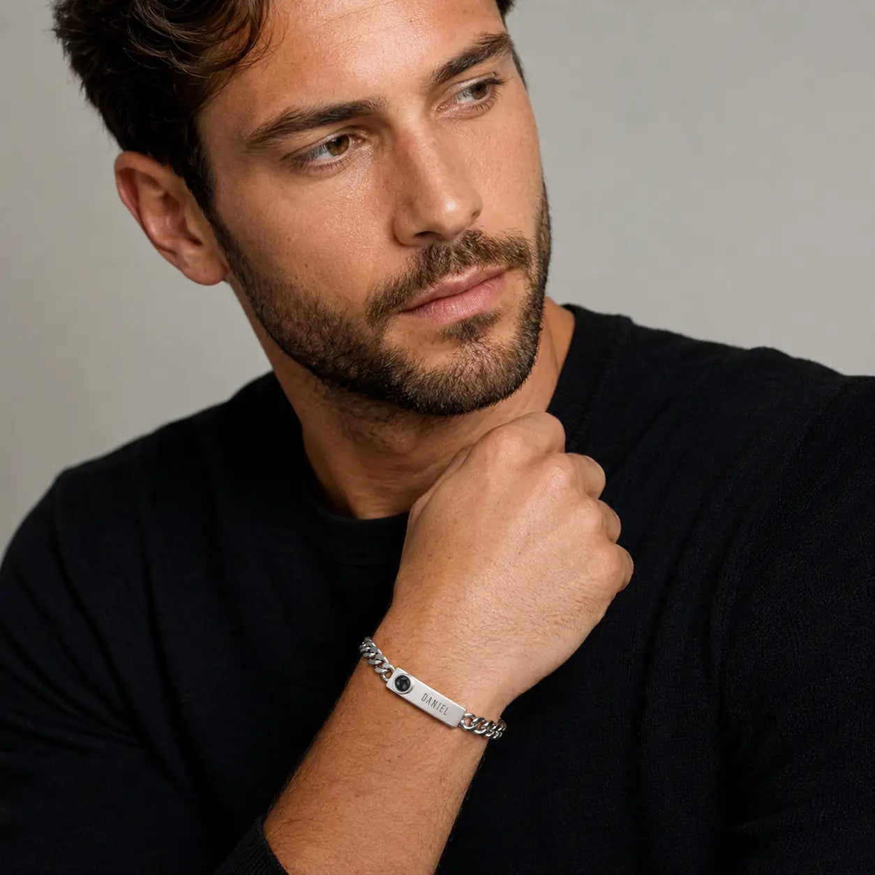 Roy Custom Photo Bracelet, Personalized Jewelry