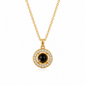 Lieka Custom Photo Necklace Circled Zircon