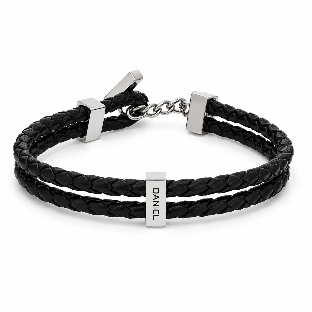 Yeone bracelet with engraved rectangle for men
