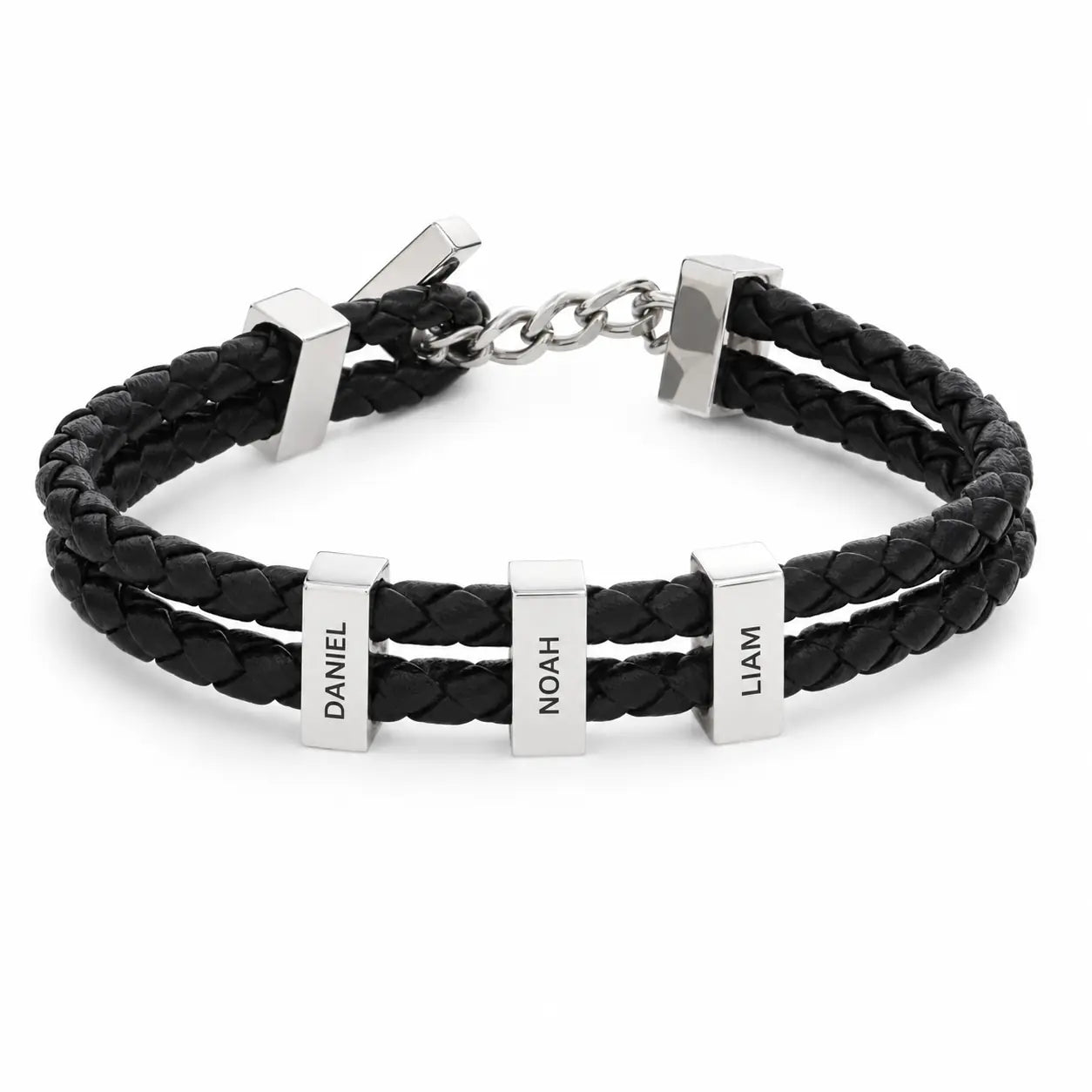 Yeone bracelet with engraved rectangle for men